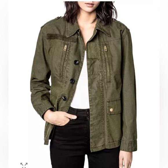 $475 Zadig & Voltaire Logo Utility Jacket NWT - Picture 3 of 13